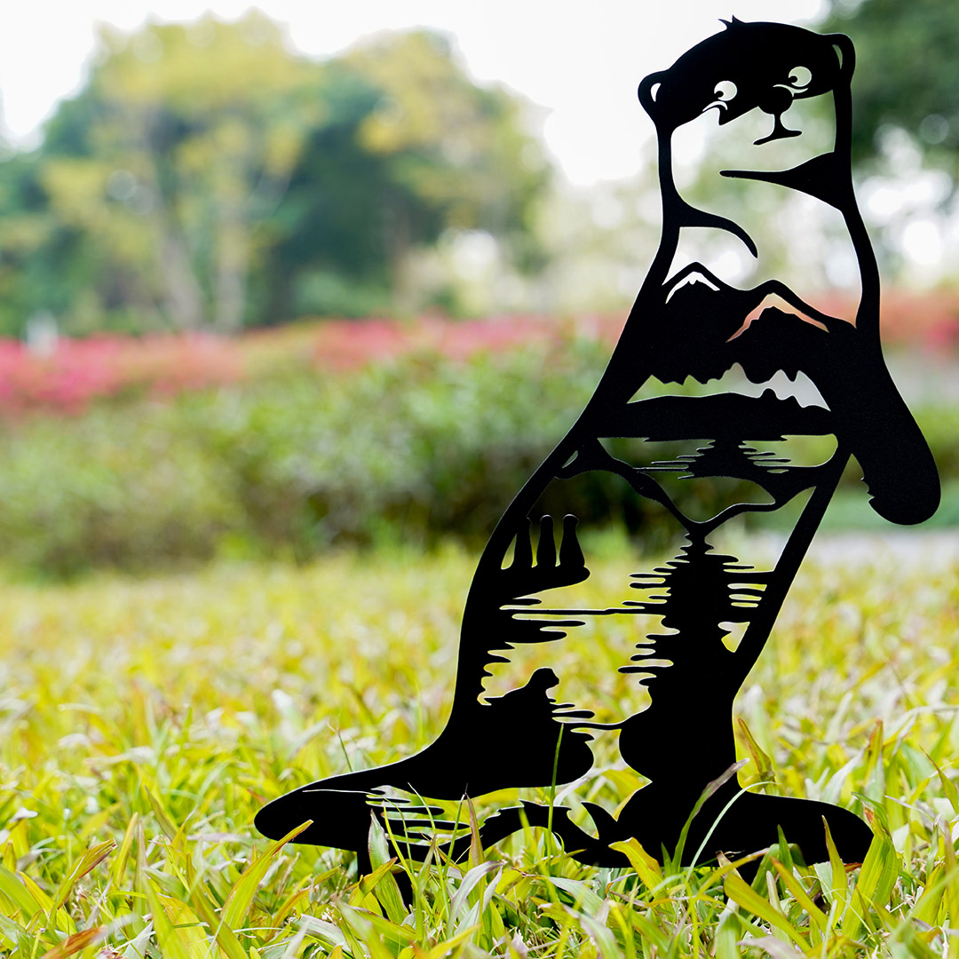 Metal Otter - Garden Decor Art