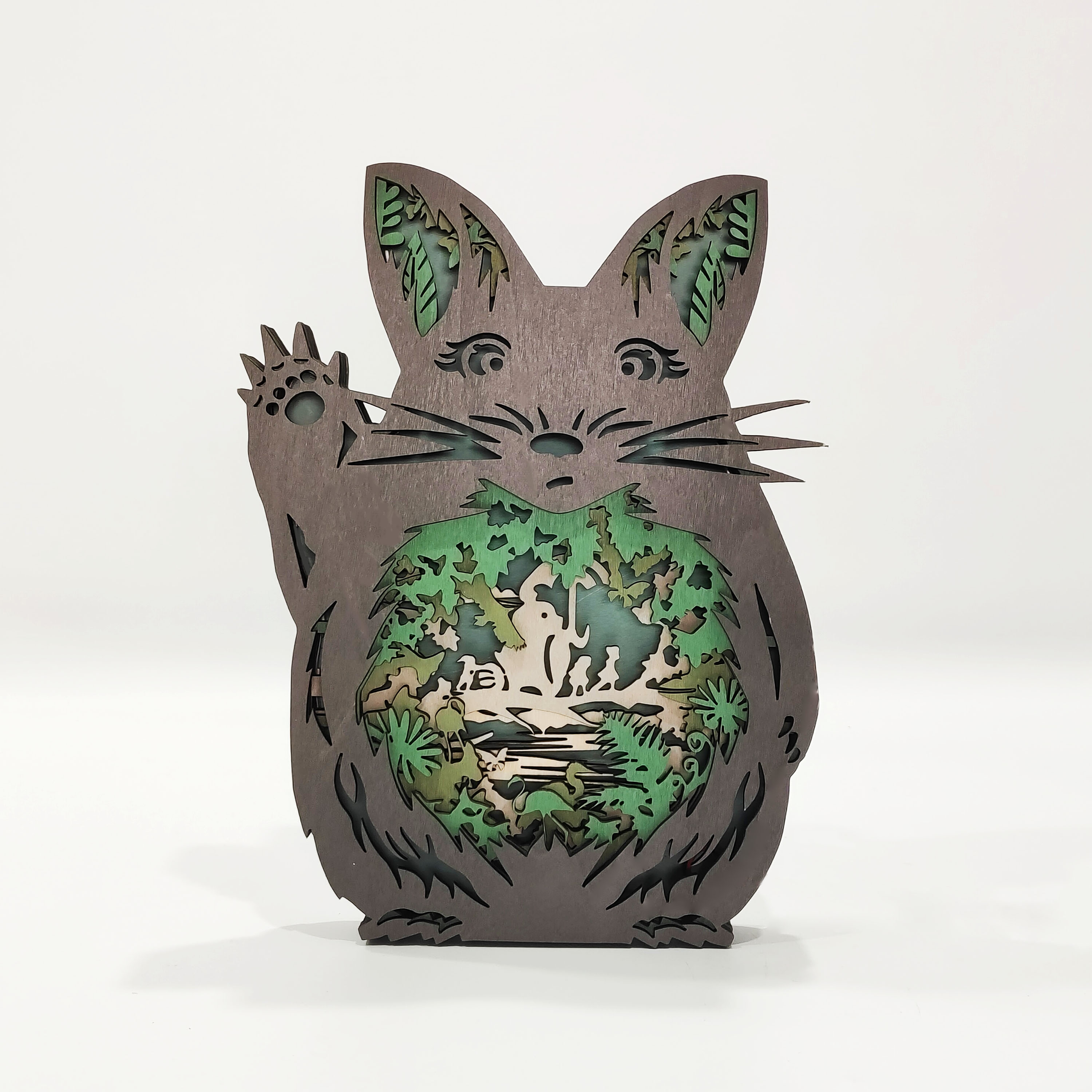 Chinchillas Wooden Carving Light, Suitable For Bedroom, Bedside, Desk, Exquisite Night Light