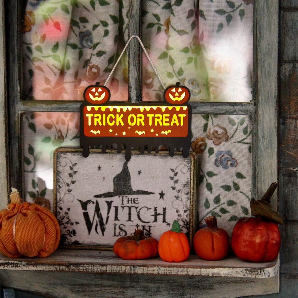 Customaket - Halloween Trick or Treat 3D Wooden Carving, Suitable for ...