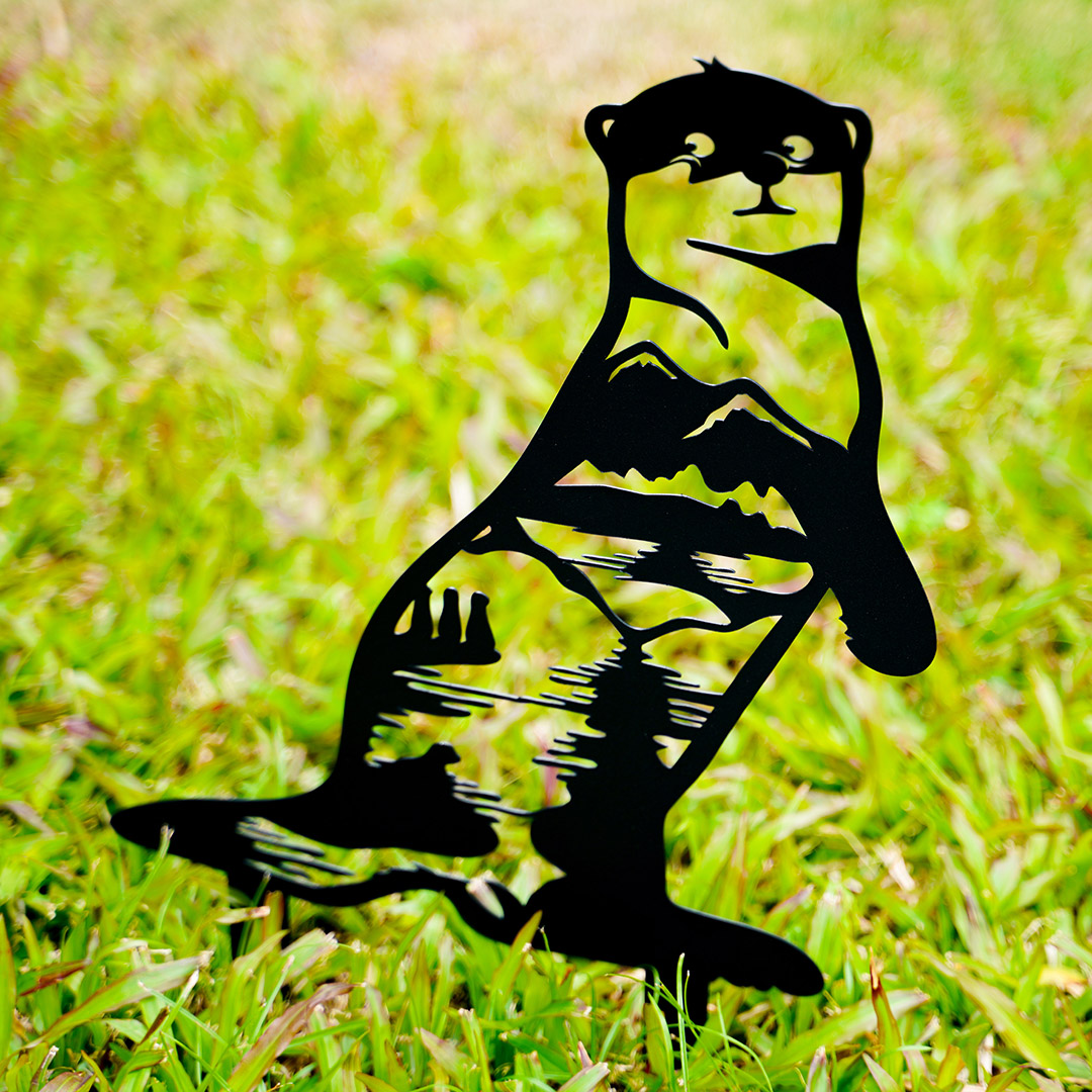 Metal Otter - Garden Decor Art