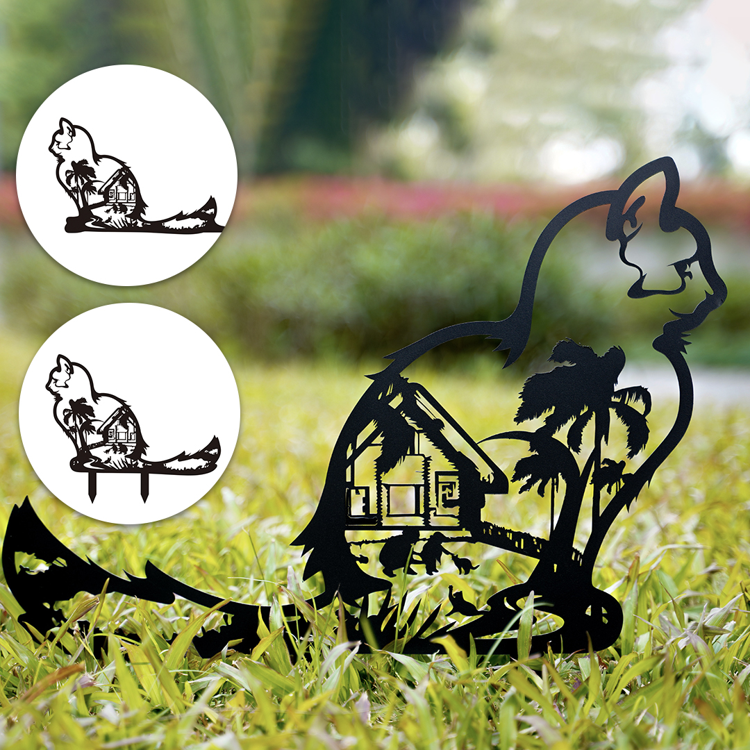 Metal Doll Cat - Garden Decor Art