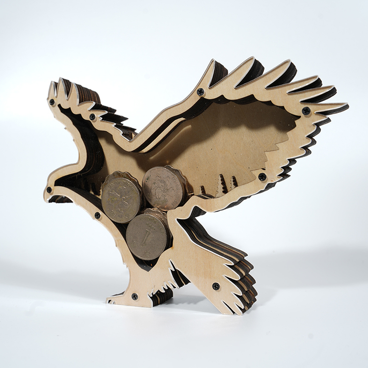 Eagle Carving Handcraft Money Box Gift