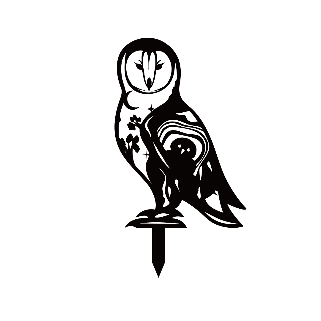Customaket Metal Owl Garden Decor Art 3341