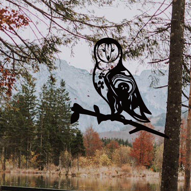 Customaket Metal Owl Garden Decor Art 6090